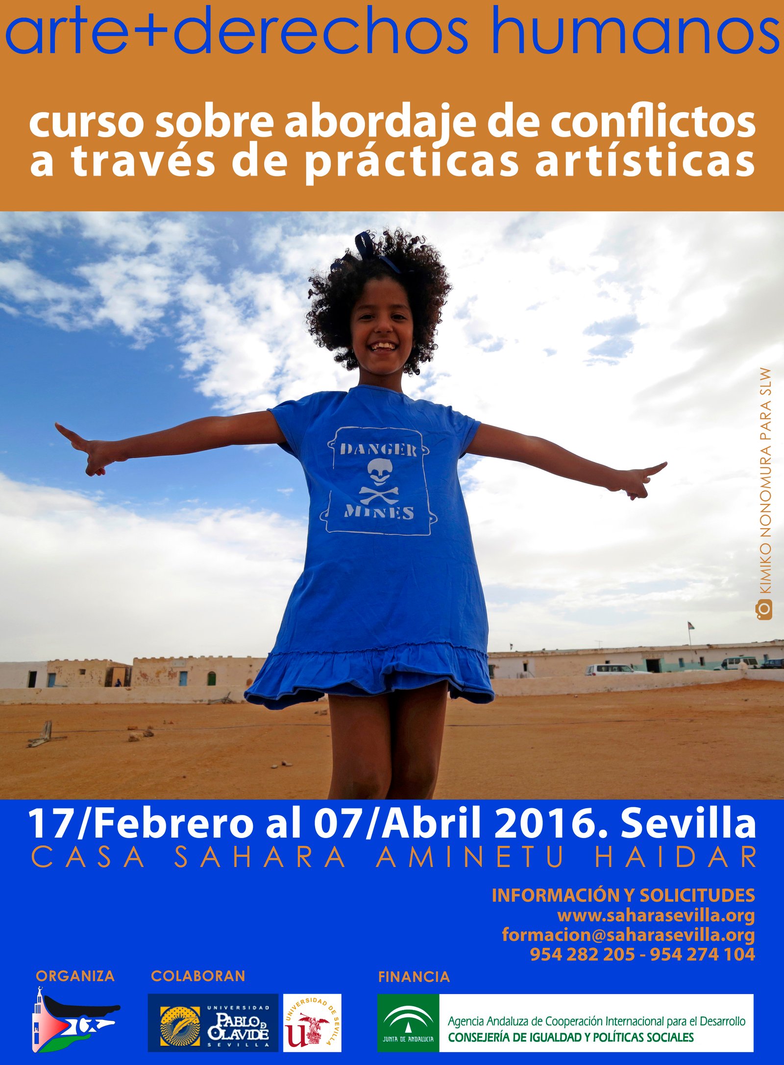 Cartel curso arte+ddhh