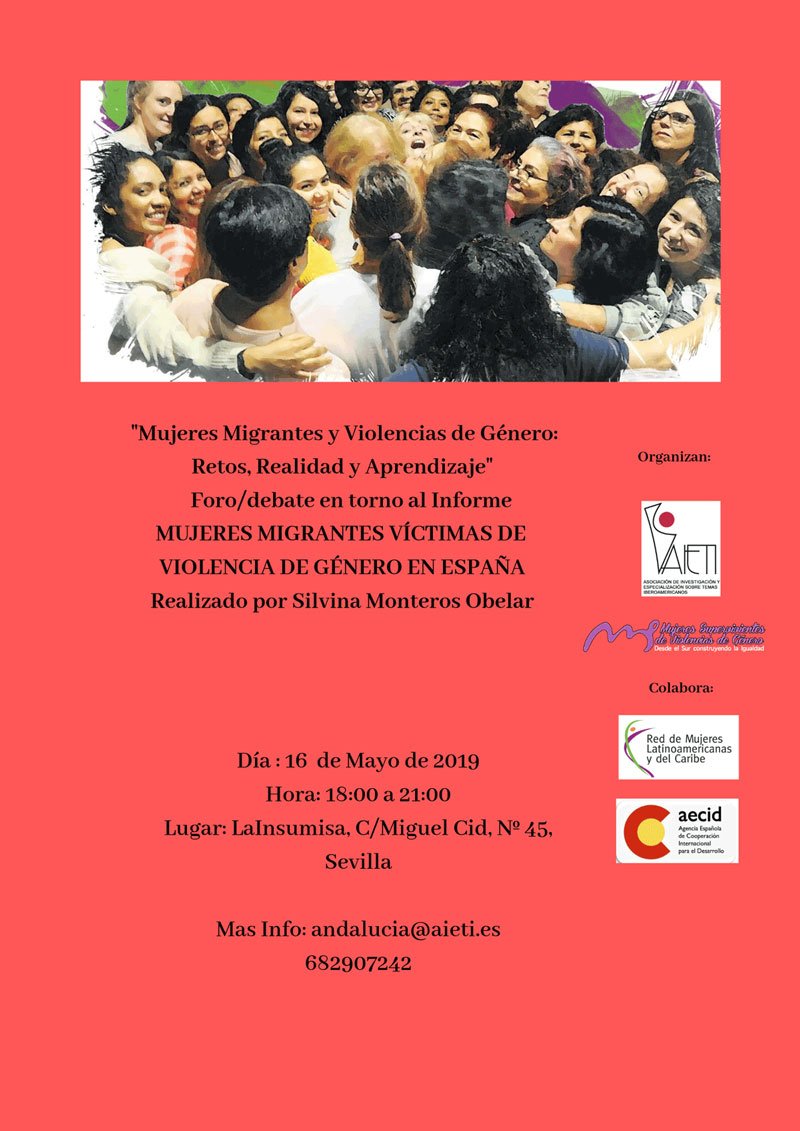 Cartel Foro Mujeres Migrantes y VG_16.05.2019