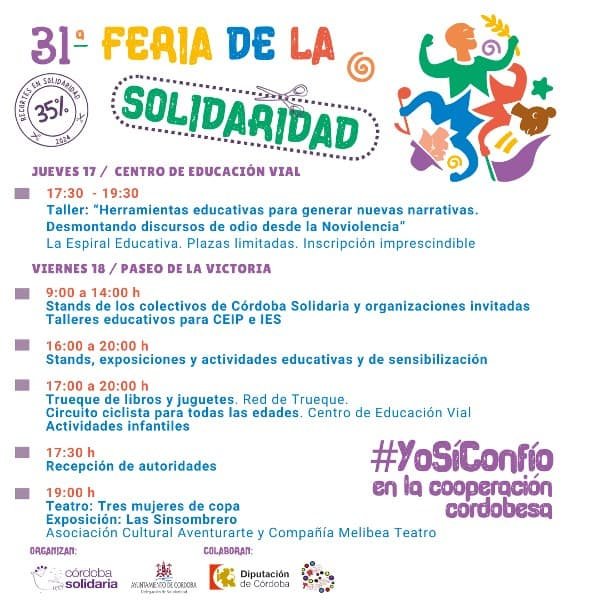 Córdoba celebró la 31ª Feria de la Solidaridad con más de 400 estudiantes y visitantes de toda la provincia, promoviendo la cooperación pese a los recortes.