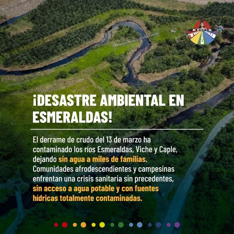 Desastre ambiental en Esmeraldas, Provincia de Esmeraldas, Ecuador