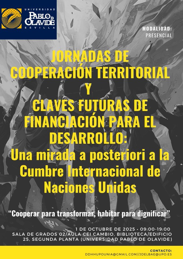 JORNADAS DE COOPERACIÓN TERRITORIAL Y CLAVES FUTURAS DE FINANCIACIÓN PARA EL DESARROLLO