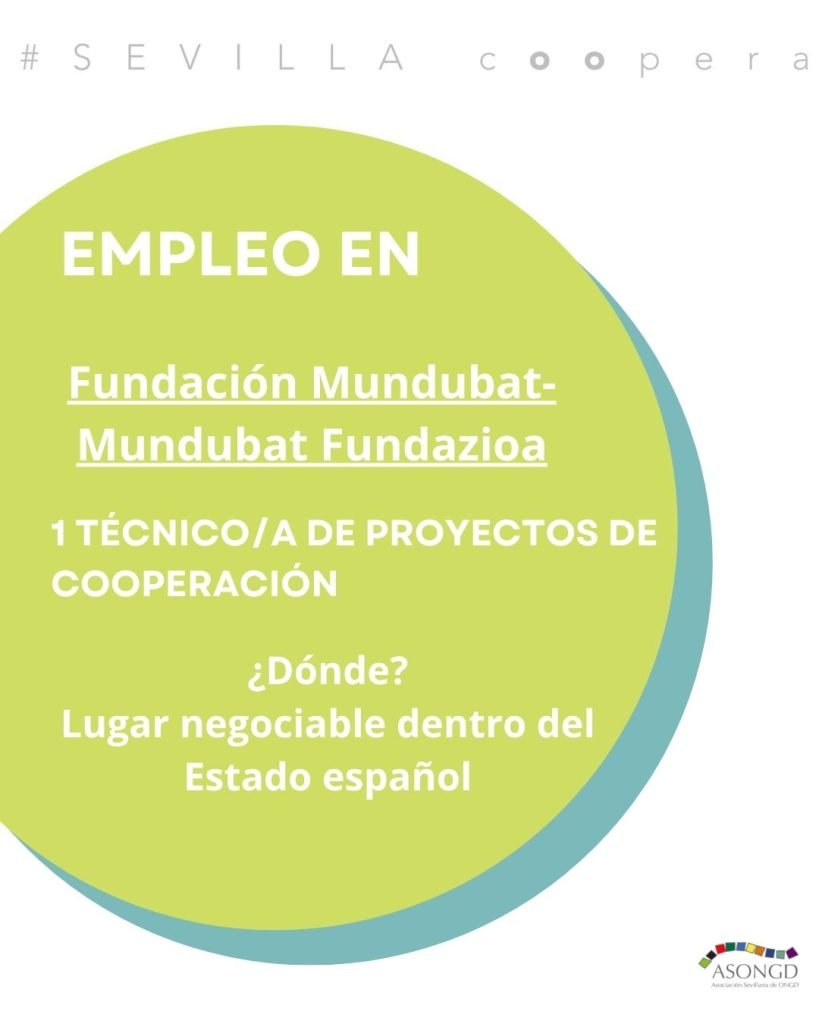 Técnico/a de proyectos de cooperación