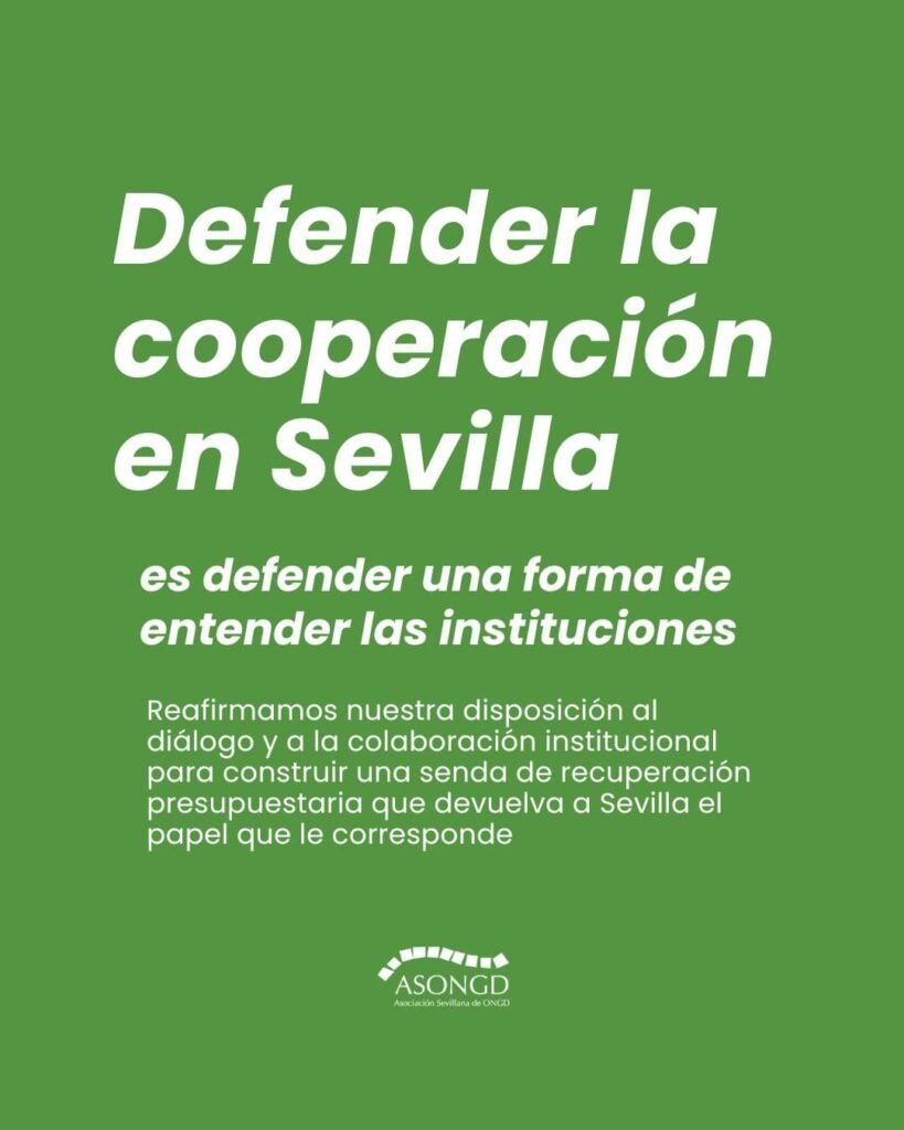 Defender la cooperación en Sevilla es defender una forma de entender las instituciones