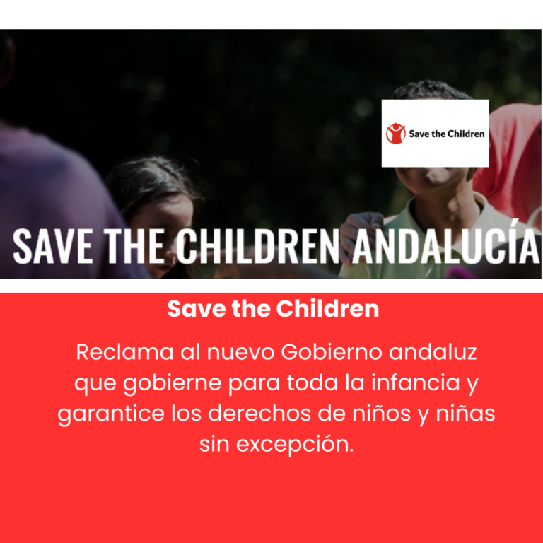 Save the Children reclama al nuevo Gobierno andaluz que gobierne para toda la infancia y garantice los derechos de niños y niñas sin excepción