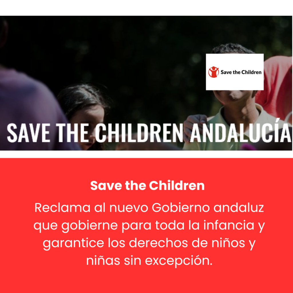Save the Children reclama al nuevo Gobierno andaluz que gobierne para toda la infancia y garantice los derechos de niños y niñas sin excepción.