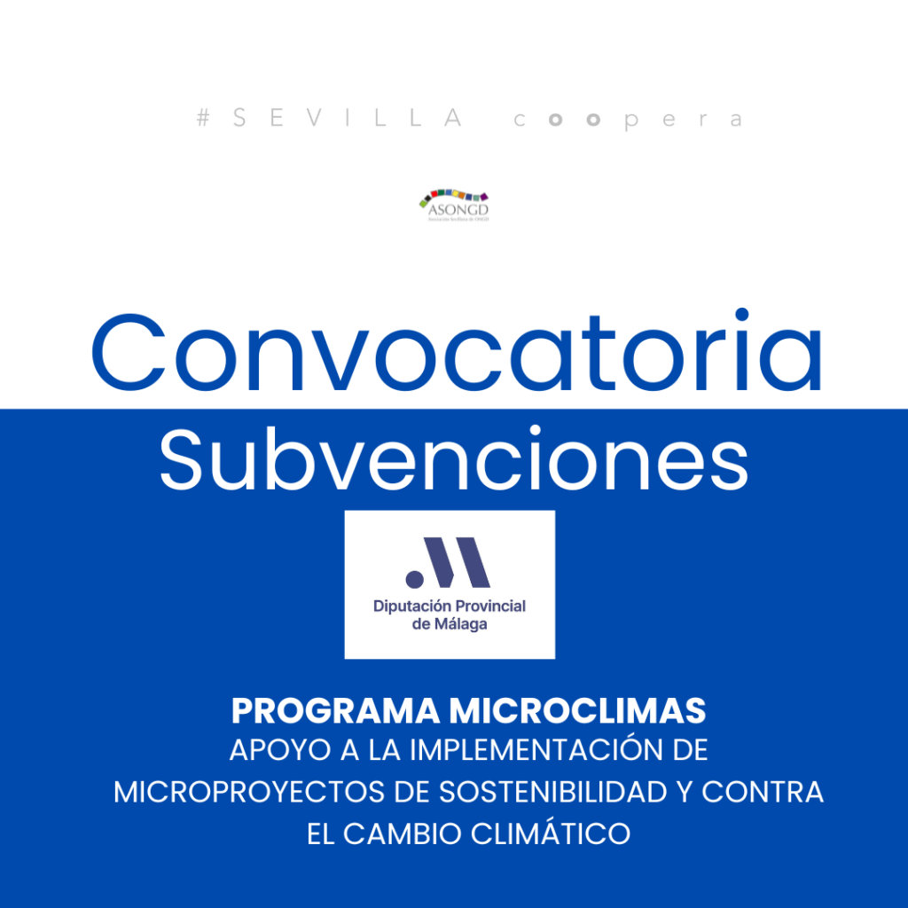 Convocatoria Subvenciones de Diputación de Málaga “PROGRAMA MICROCLIMAS”